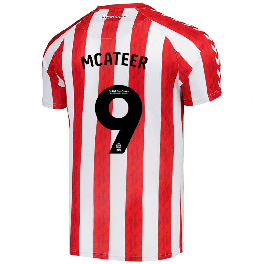 Niño Camiseta Mary Mcateer #9 Rojo Blanco 1ª Equipación 2024/25 La Camisa Chile