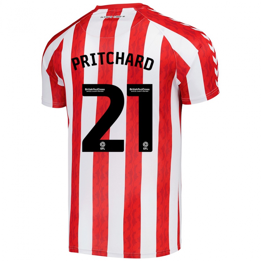 Niño Camiseta Alex Pritchard #21 Rojo Blanco 1ª Equipación 2024/25 La Camisa Chile