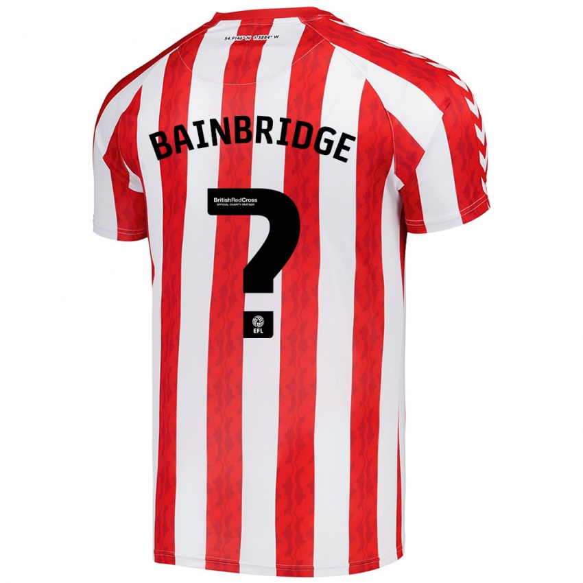 Niño Camiseta Oliver Bainbridge #0 Rojo Blanco 1ª Equipación 2024/25 La Camisa Chile