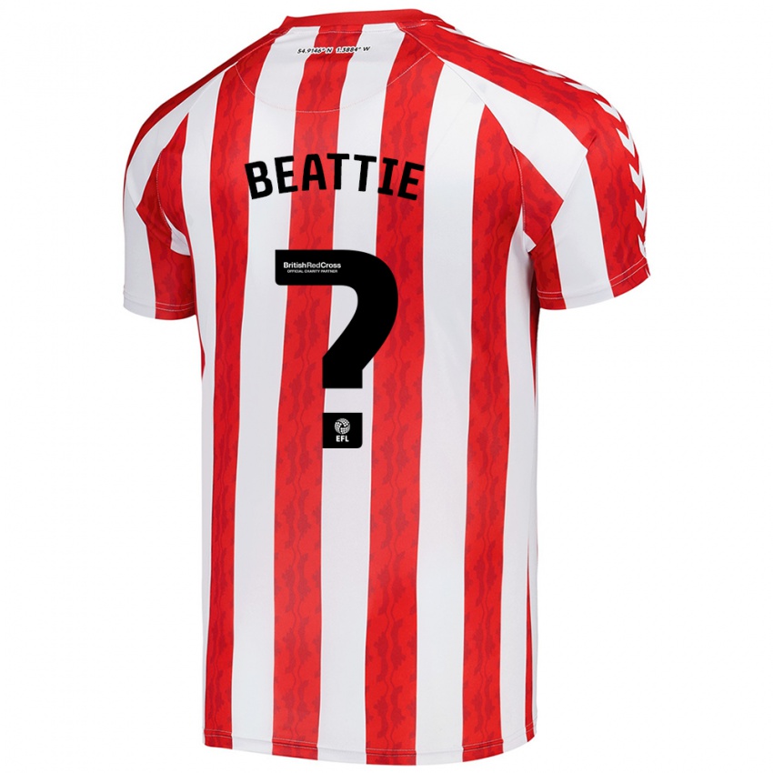 Niño Camiseta Kailem Beattie #0 Rojo Blanco 1ª Equipación 2024/25 La Camisa Chile