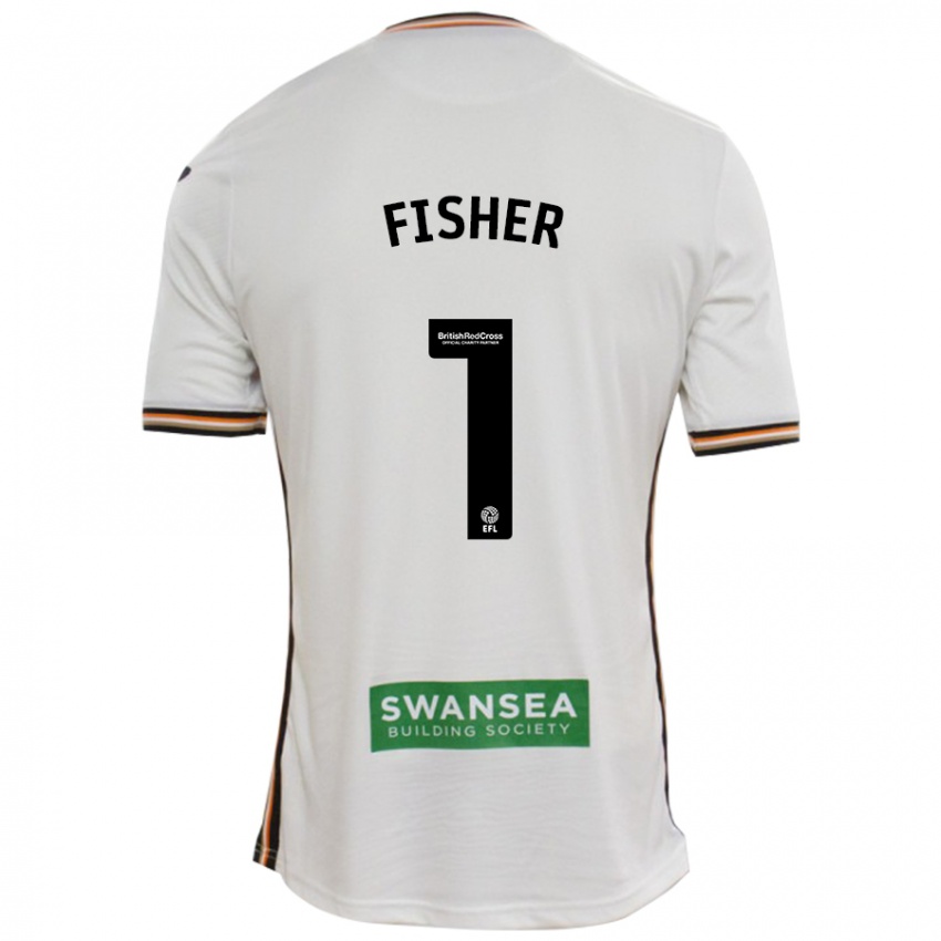 Niño Camiseta Andy Fisher #1 Blanco 1ª Equipación 2024/25 La Camisa Chile