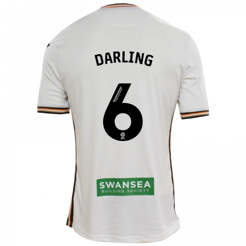 Niño Camiseta Harry Darling #6 Blanco 1ª Equipación 2024/25 La Camisa Chile