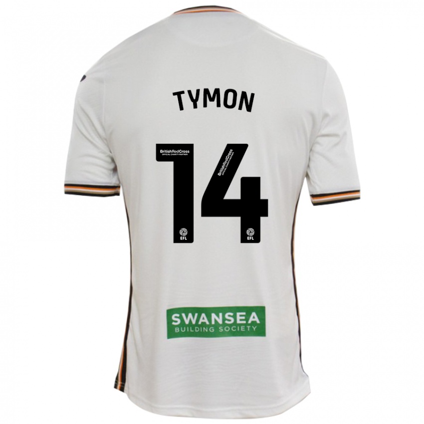 Niño Camiseta Josh Tymon #14 Blanco 1ª Equipación 2024/25 La Camisa Chile