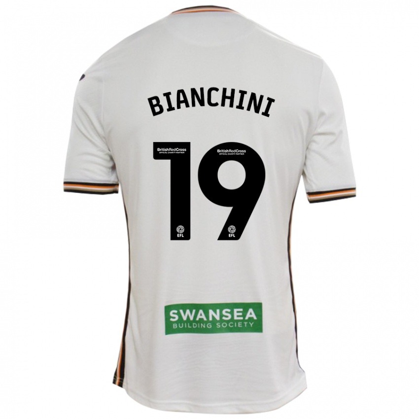 Niño Camiseta Florian Bianchini #19 Blanco 1ª Equipación 2024/25 La Camisa Chile