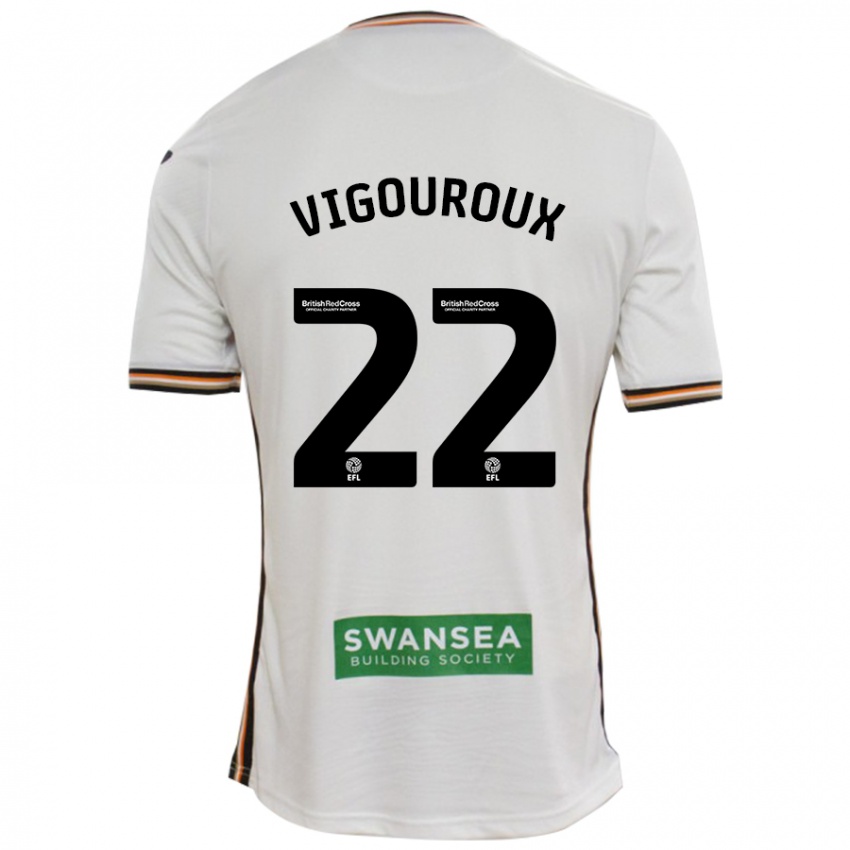 Niño Camiseta Lawrence Vigouroux #22 Blanco 1ª Equipación 2024/25 La Camisa Chile