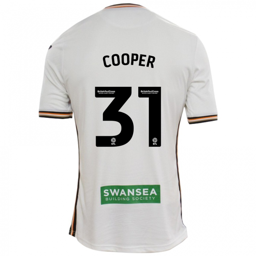 Niño Camiseta Oliver Cooper #31 Blanco 1ª Equipación 2024/25 La Camisa Chile