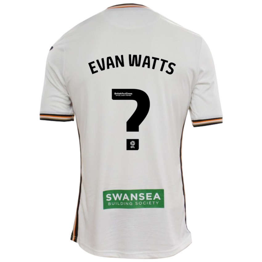 Niño Camiseta Evan Watts #0 Blanco 1ª Equipación 2024/25 La Camisa Chile