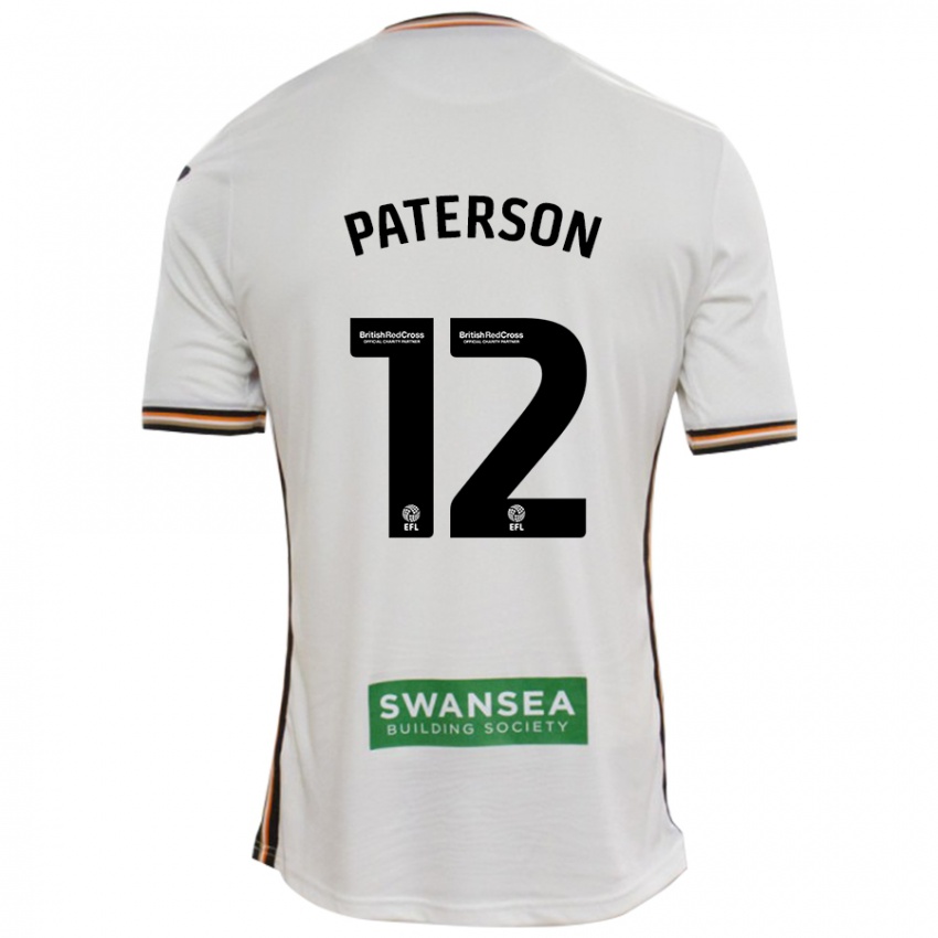 Niño Camiseta Jamie Paterson #12 Blanco 1ª Equipación 2024/25 La Camisa Chile