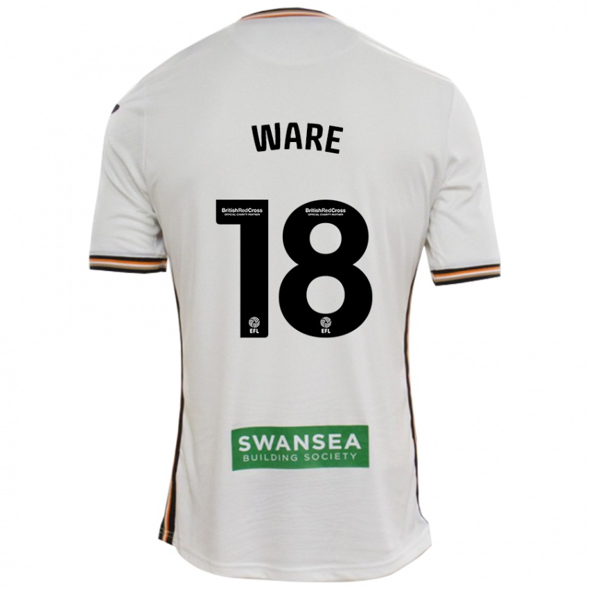 Niño Camiseta Phoebe Ware #18 Blanco 1ª Equipación 2024/25 La Camisa Chile