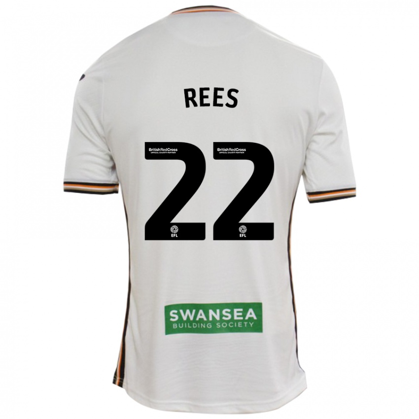 Niño Camiseta Nia Rees #22 Blanco 1ª Equipación 2024/25 La Camisa Chile