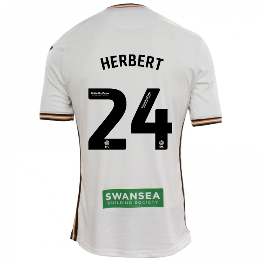 Niño Camiseta Chelsea Herbert #24 Blanco 1ª Equipación 2024/25 La Camisa Chile