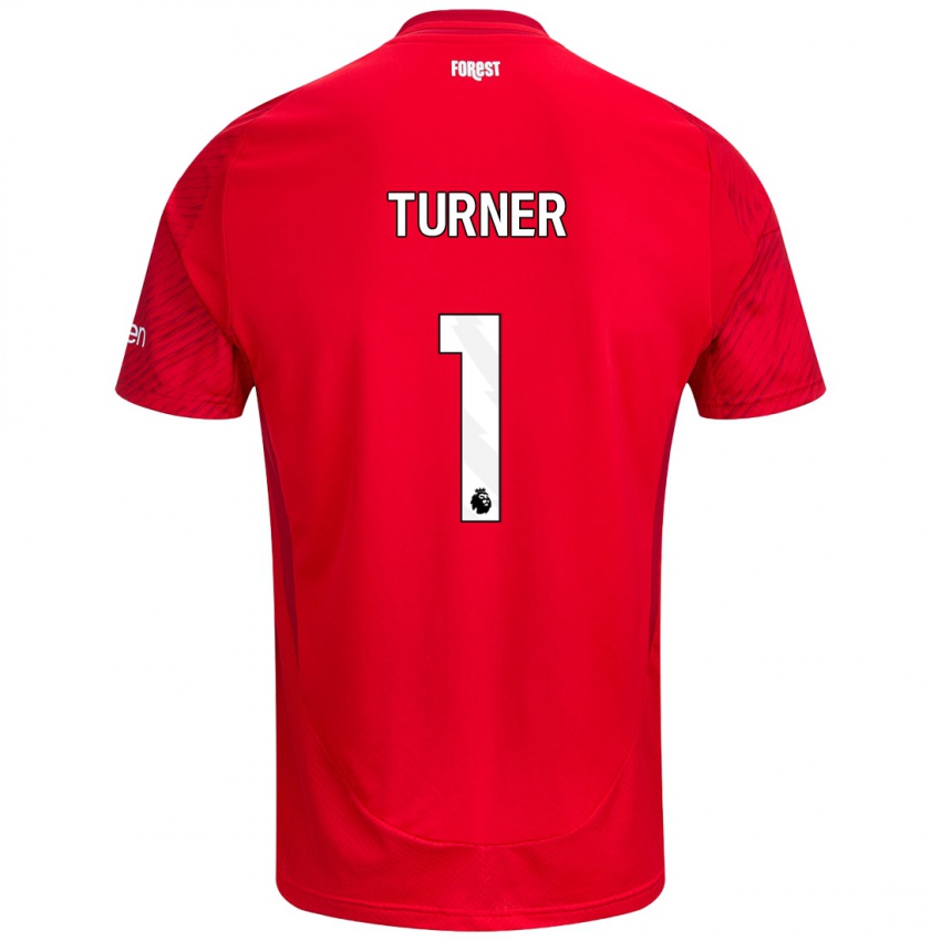 Niño Camiseta Matt Turner #1 Rojo Blanco 1ª Equipación 2024/25 La Camisa Chile