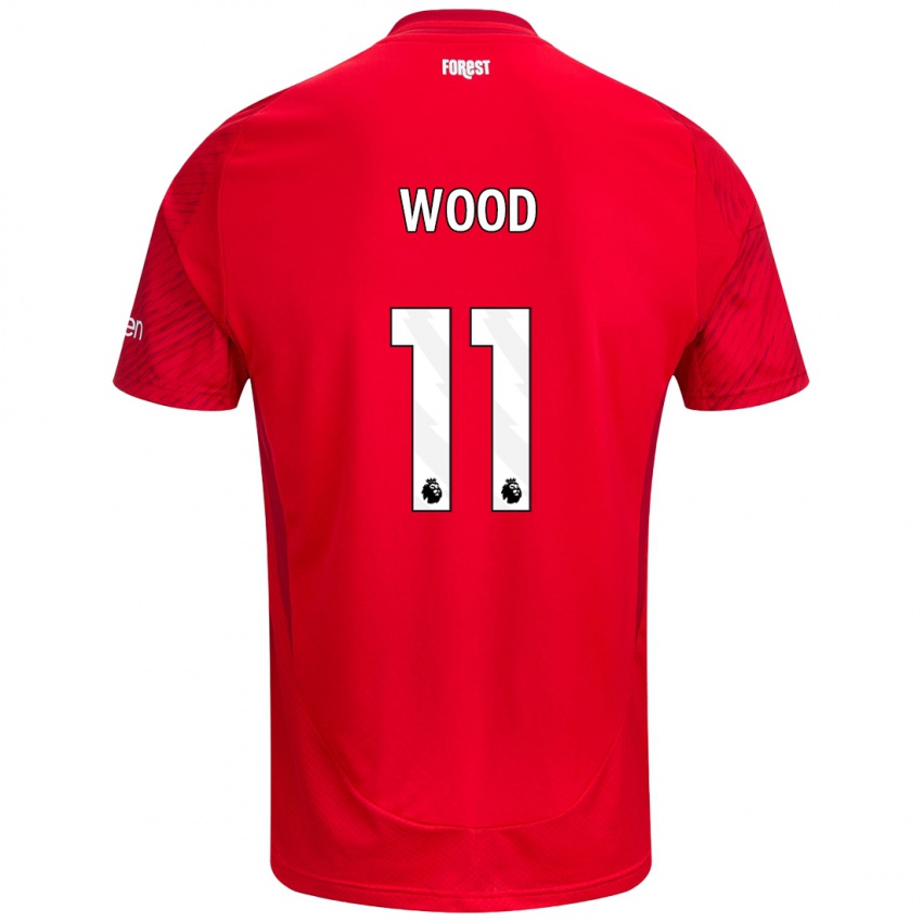 Niño Camiseta Chris Wood #11 Rojo Blanco 1ª Equipación 2024/25 La Camisa Chile