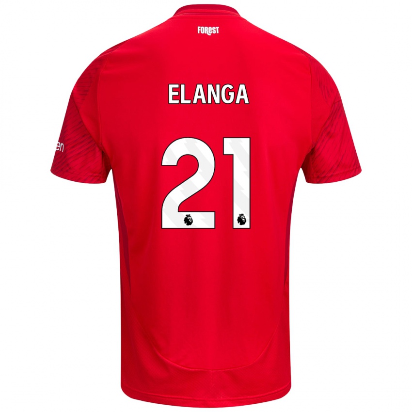 Niño Camiseta Anthony Elanga #21 Rojo Blanco 1ª Equipación 2024/25 La Camisa Chile