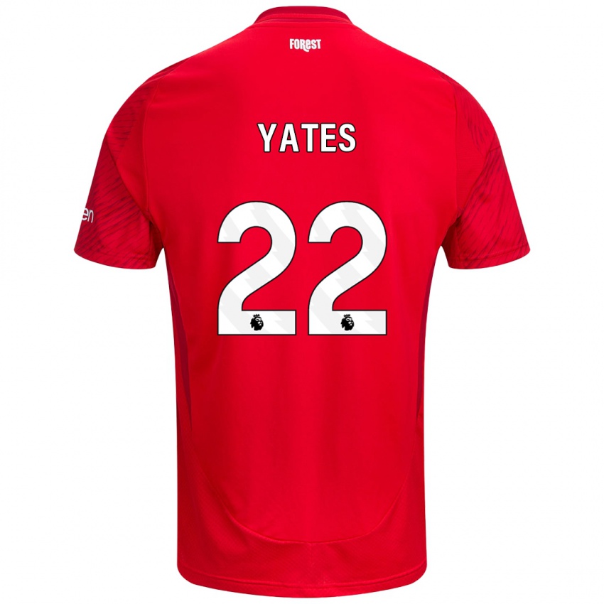 Niño Camiseta Ryan Yates #22 Rojo Blanco 1ª Equipación 2024/25 La Camisa Chile