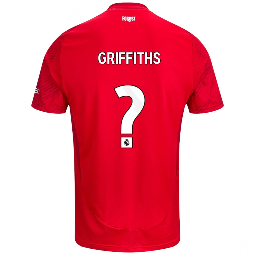 Niño Camiseta Harry Griffiths #0 Rojo Blanco 1ª Equipación 2024/25 La Camisa Chile