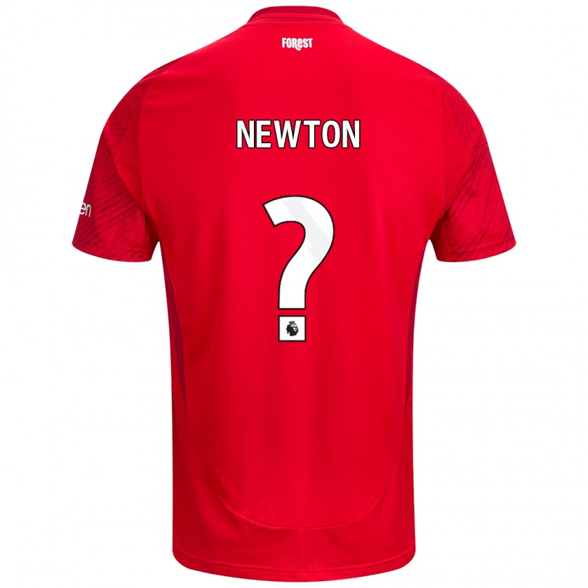 Niño Camiseta Jamie Newton #0 Rojo Blanco 1ª Equipación 2024/25 La Camisa Chile