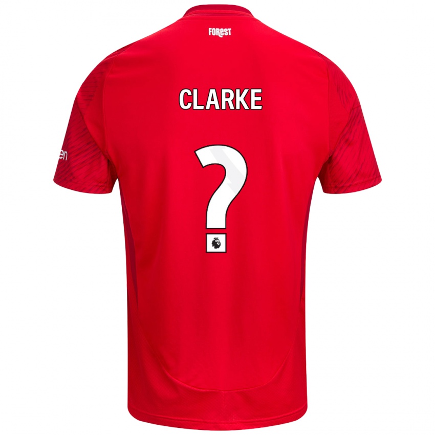 Niño Camiseta Kristian Clarke #0 Rojo Blanco 1ª Equipación 2024/25 La Camisa Chile