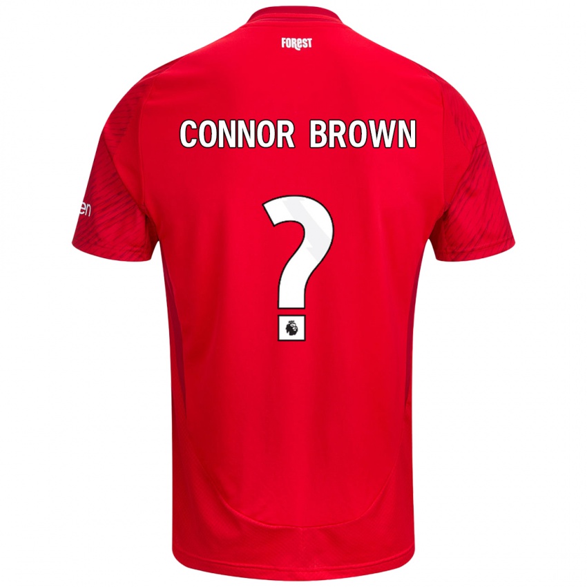 Niño Camiseta Connor Brown #0 Rojo Blanco 1ª Equipación 2024/25 La Camisa Chile