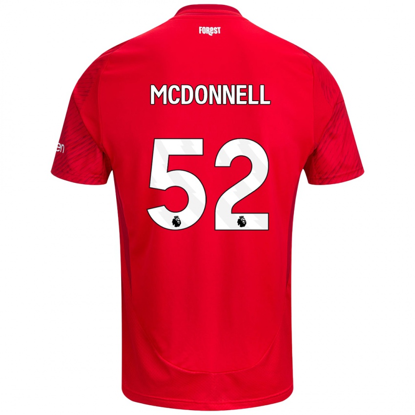 Niño Camiseta Jamie Mcdonnell #52 Rojo Blanco 1ª Equipación 2024/25 La Camisa Chile