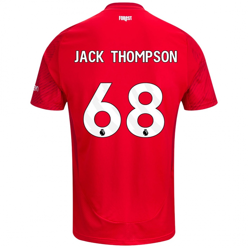 Niño Camiseta Jack Thompson #68 Rojo Blanco 1ª Equipación 2024/25 La Camisa Chile