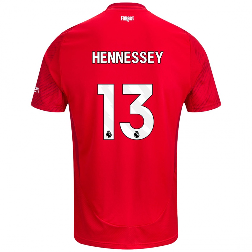 Niño Camiseta Wayne Hennessey #13 Rojo Blanco 1ª Equipación 2024/25 La Camisa Chile