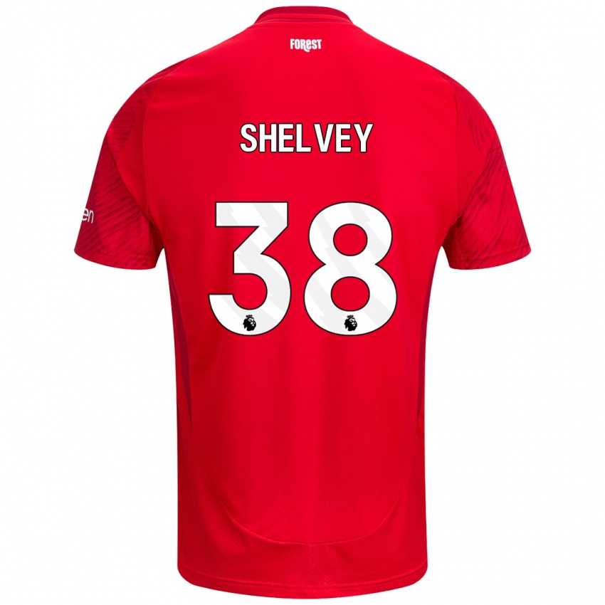 Niño Camiseta George Shelvey #38 Rojo Blanco 1ª Equipación 2024/25 La Camisa Chile