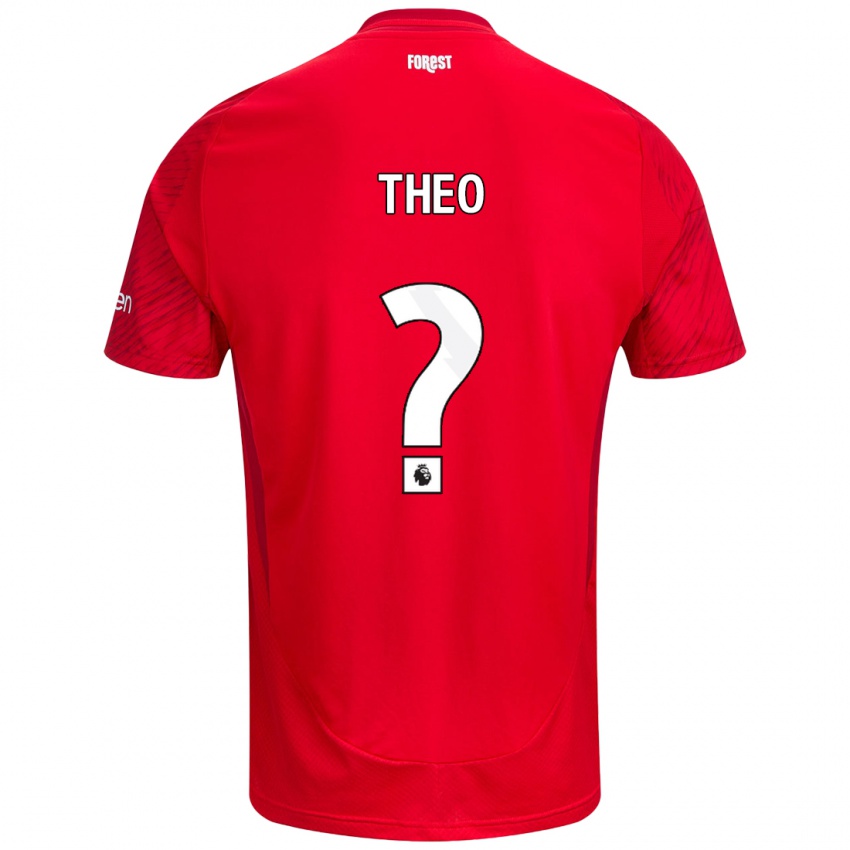 Niño Camiseta Theo Robinson #0 Rojo Blanco 1ª Equipación 2024/25 La Camisa Chile