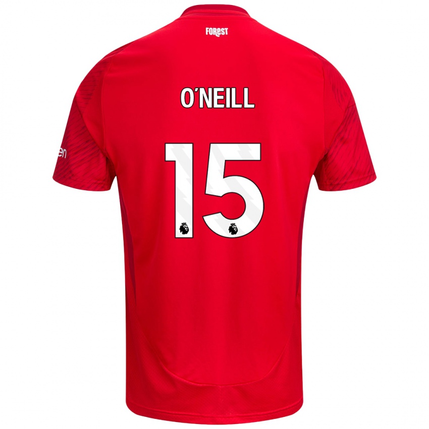 Niño Camiseta Laura-Jayne O'neill #15 Rojo Blanco 1ª Equipación 2024/25 La Camisa Chile