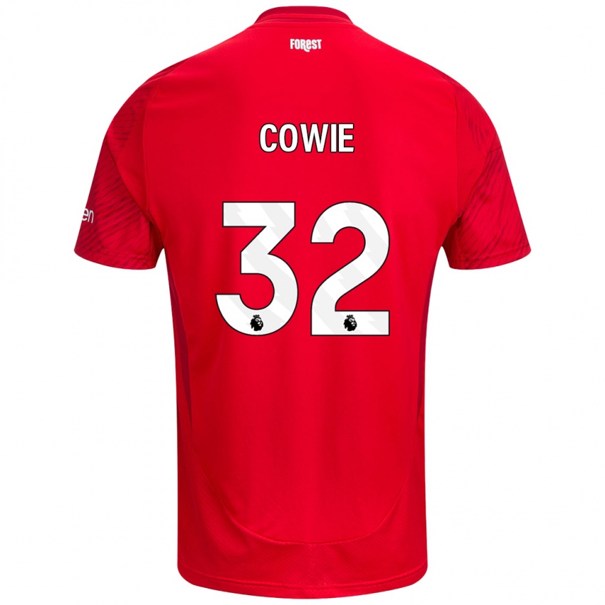 Niño Camiseta Abi Cowie #32 Rojo Blanco 1ª Equipación 2024/25 La Camisa Chile