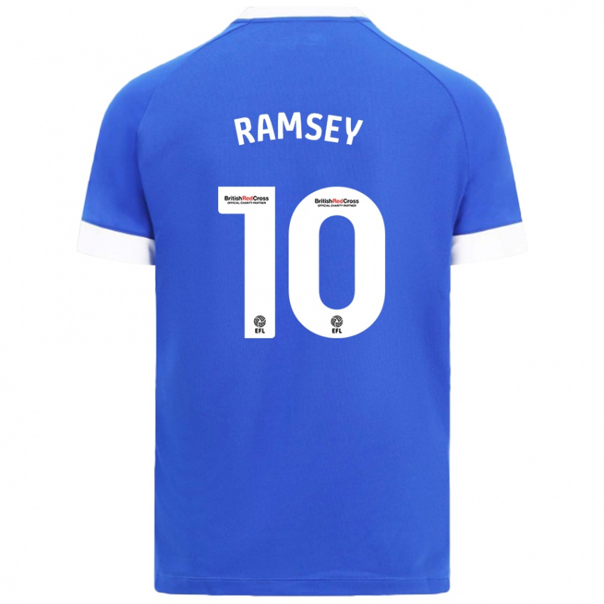 Niño Camiseta Aaron Ramsey #10 Azul Cielo 1ª Equipación 2024/25 La Camisa Chile