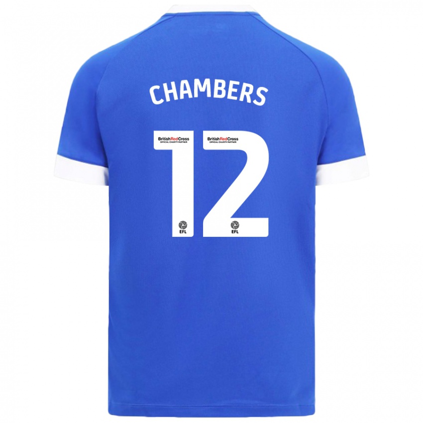 Niño Camiseta Calum Chambers #12 Azul Cielo 1ª Equipación 2024/25 La Camisa Chile