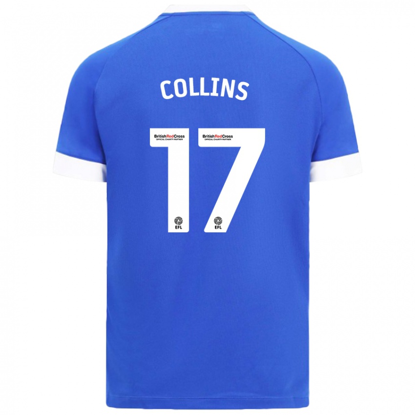 Niño Camiseta Jamilu Collins #17 Azul Cielo 1ª Equipación 2024/25 La Camisa Chile