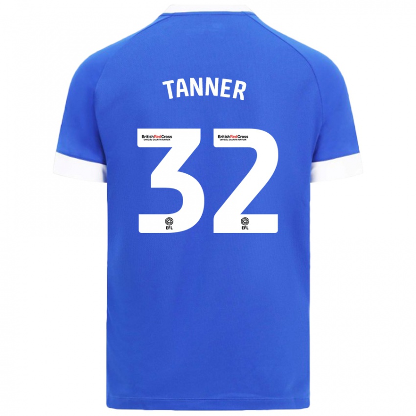 Niño Camiseta Ollie Tanner #32 Azul Cielo 1ª Equipación 2024/25 La Camisa Chile