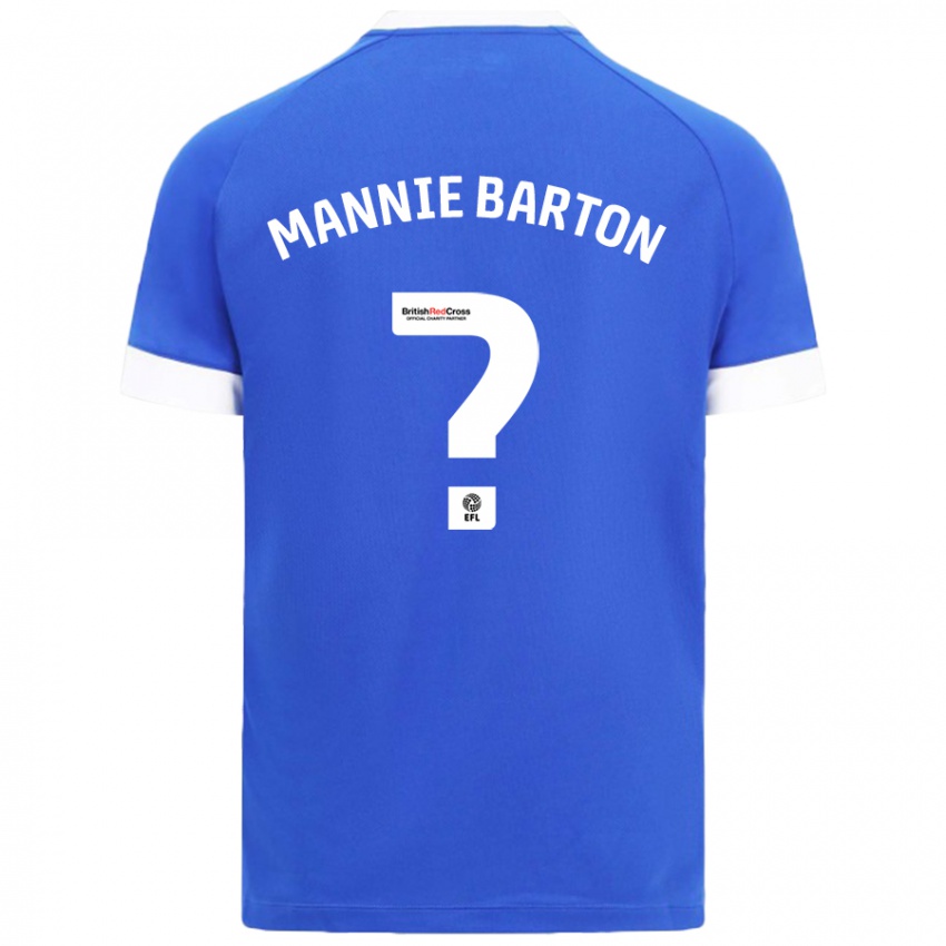 Niño Camiseta Mannie Barton #0 Azul Cielo 1ª Equipación 2024/25 La Camisa Chile