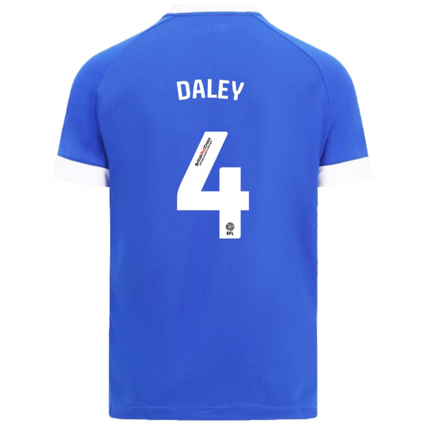 Niño Camiseta Hannah Daley #4 Azul Cielo 1ª Equipación 2024/25 La Camisa Chile