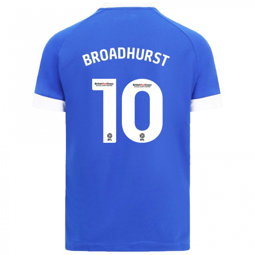 Niño Camiseta Danielle Broadhurst #10 Azul Cielo 1ª Equipación 2024/25 La Camisa Chile