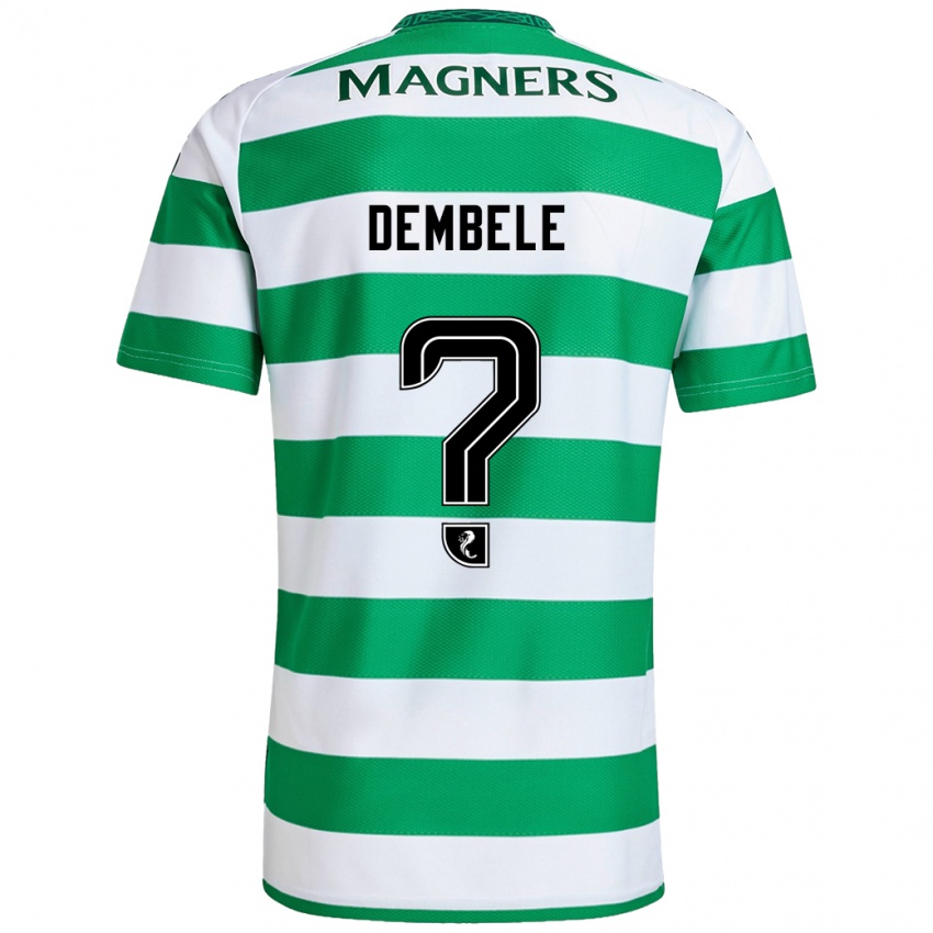 Niño Camiseta Hassan Dembele #0 Verde Blanco 1ª Equipación 2024/25 La Camisa Chile