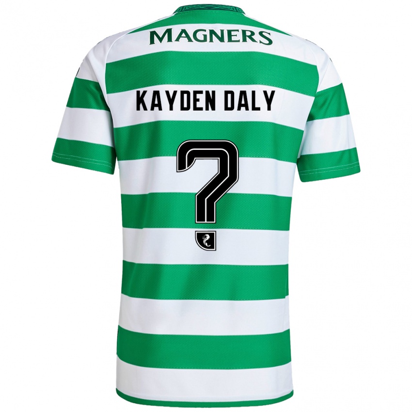 Niño Camiseta Kayden Daly #0 Verde Blanco 1ª Equipación 2024/25 La Camisa Chile