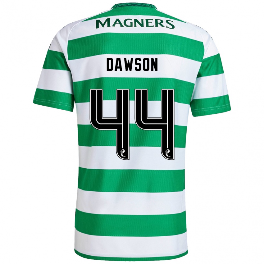 Niño Camiseta Joey Dawson #44 Verde Blanco 1ª Equipación 2024/25 La Camisa Chile