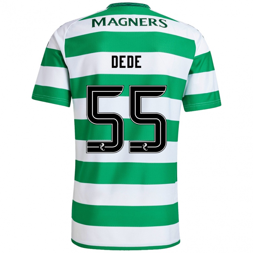 Niño Camiseta Josh Dede #55 Verde Blanco 1ª Equipación 2024/25 La Camisa Chile