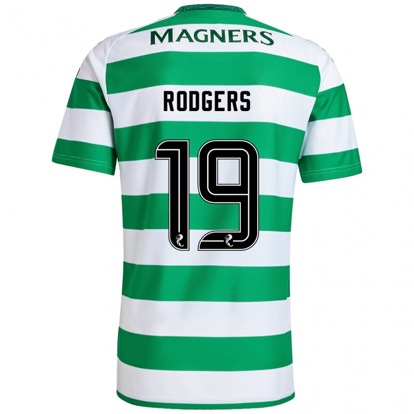 Niño Camiseta Lisa Rodgers #19 Verde Blanco 1ª Equipación 2024/25 La Camisa Chile