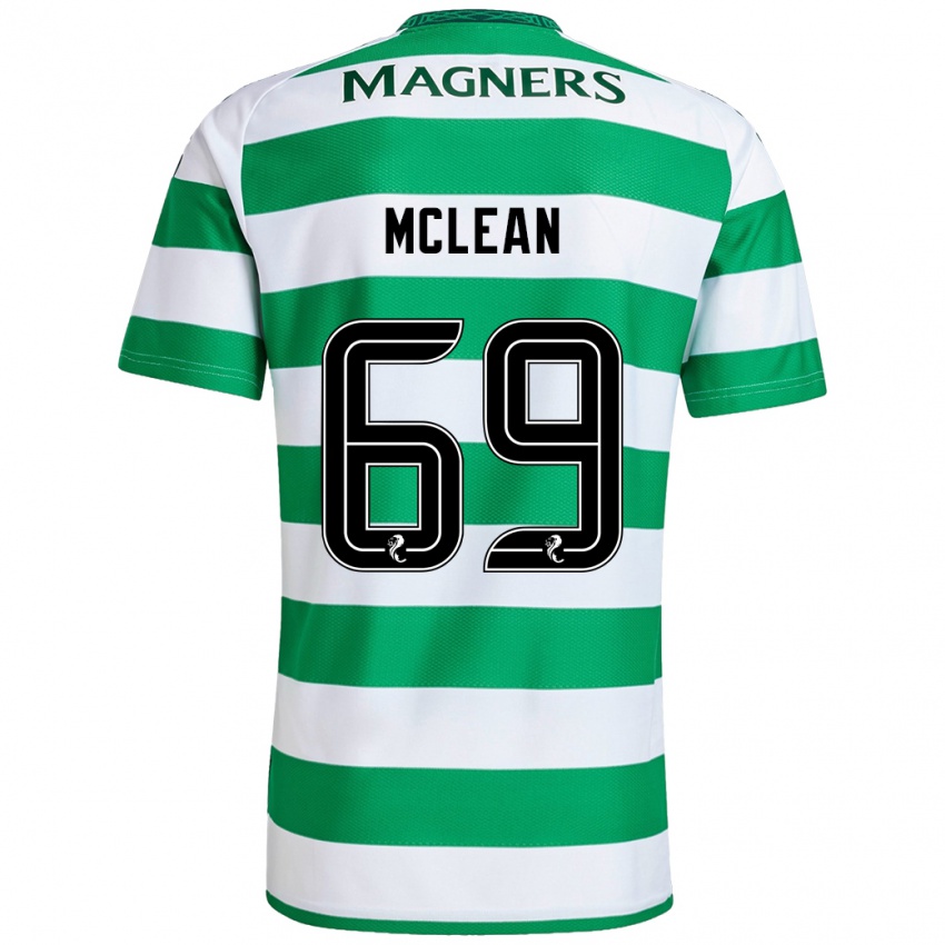 Niño Camiseta Kai Mclean #69 Verde Blanco 1ª Equipación 2024/25 La Camisa Chile