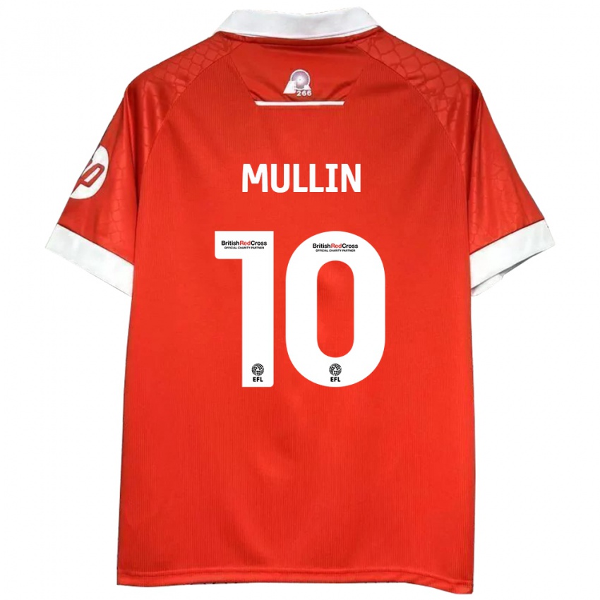 Niño Camiseta Paul Mullin #10 Rojo Blanco 1ª Equipación 2024/25 La Camisa Chile