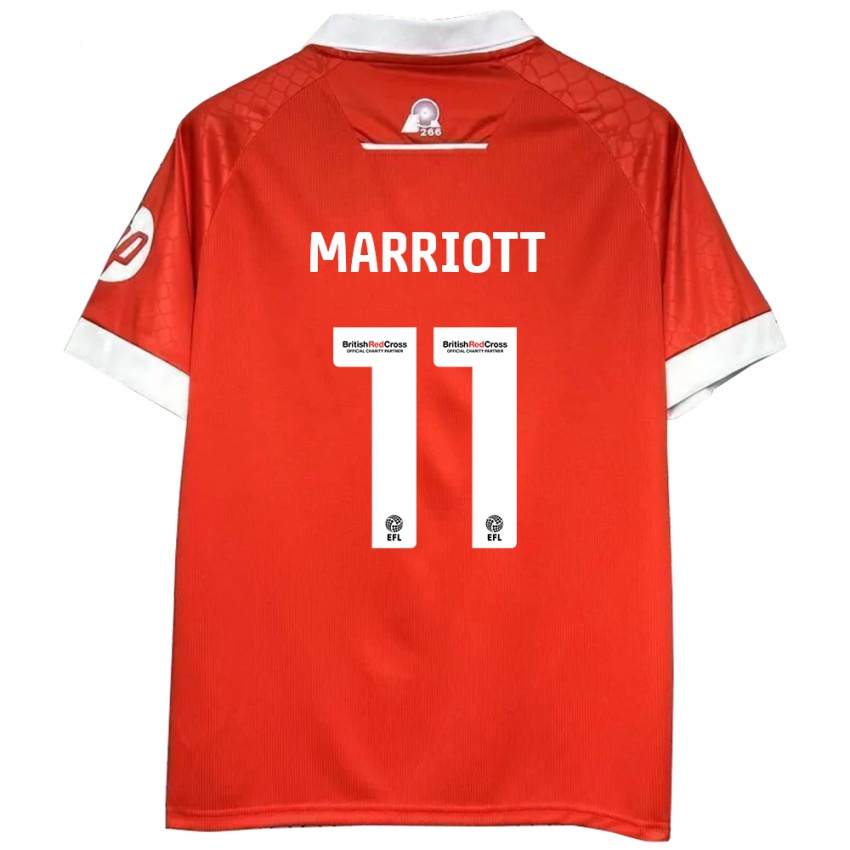 Niño Camiseta Jack Marriott #11 Rojo Blanco 1ª Equipación 2024/25 La Camisa Chile