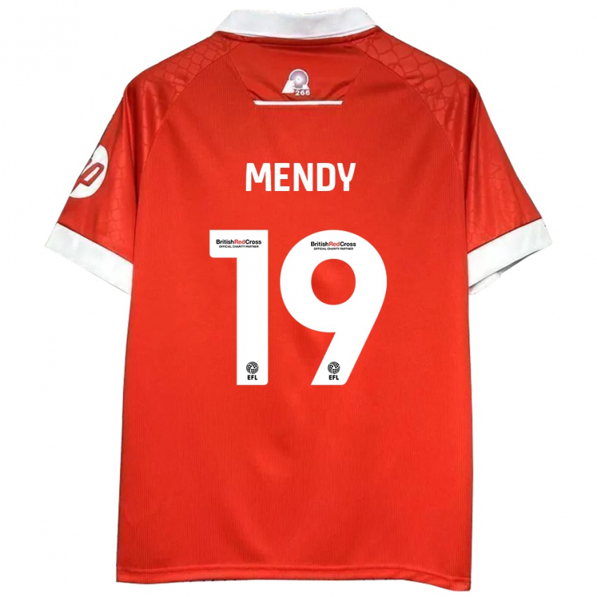 Niño Camiseta Jacob Mendy #19 Rojo Blanco 1ª Equipación 2024/25 La Camisa Chile