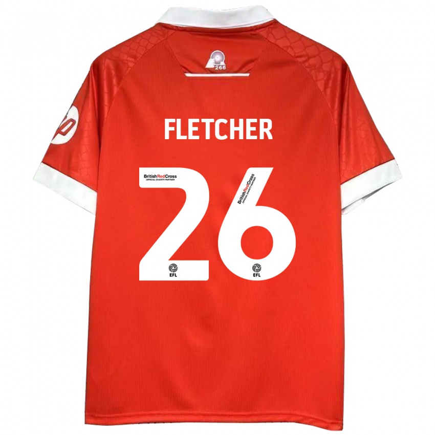 Niño Camiseta Steven Fletcher #26 Rojo Blanco 1ª Equipación 2024/25 La Camisa Chile