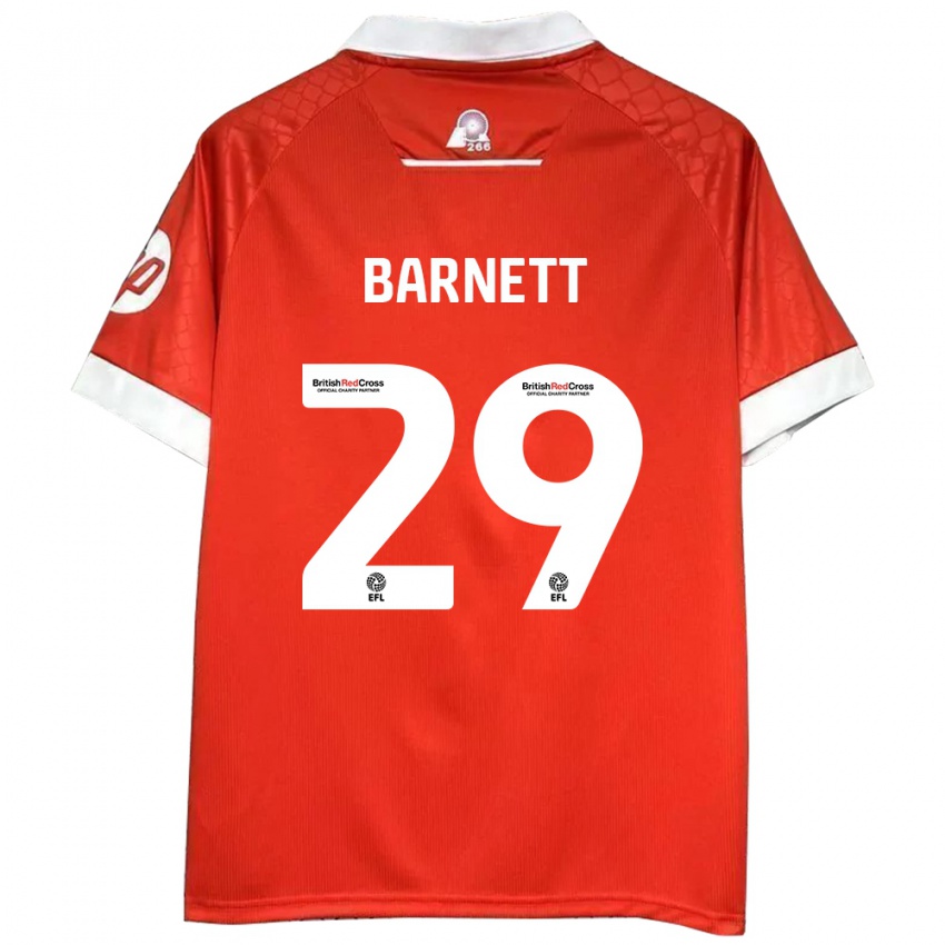 Niño Camiseta Ryan Barnett #29 Rojo Blanco 1ª Equipación 2024/25 La Camisa Chile