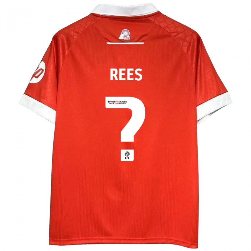 Niño Camiseta Joe Rees #0 Rojo Blanco 1ª Equipación 2024/25 La Camisa Chile