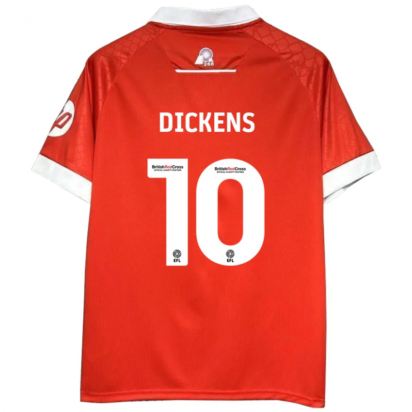 Niño Camiseta Tj Dickens #10 Rojo Blanco 1ª Equipación 2024/25 La Camisa Chile